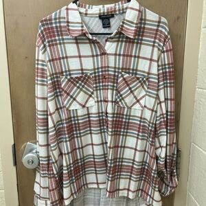 Plaid Button-Up Shirt